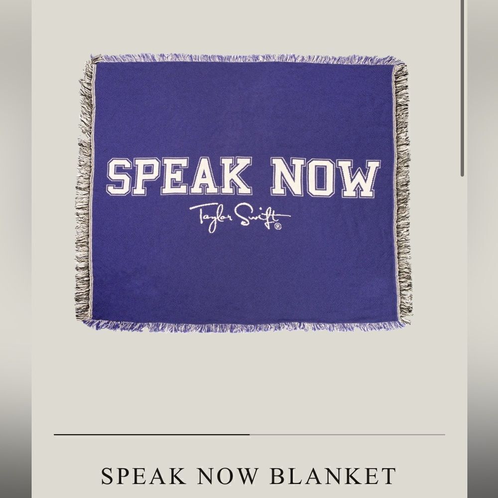 NWT Taylor Swift Speak Now Blanket Knit in Purple/White/Black